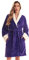Just Love Kimono-Bademantel für Damen, Lila Sherpa, Small
