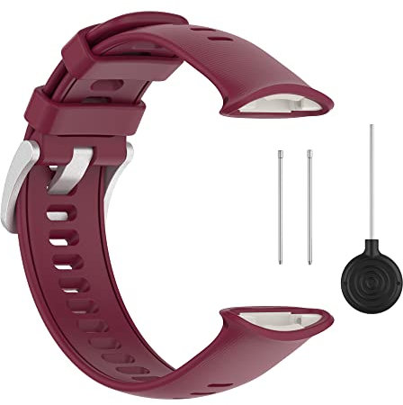 yanghongyua Silikonarmband für Polar Vantage V2, mit Werkzeugen und Clips, Armband mit Metallschnalle für Polar Vantage V2. (Rotwein)