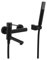IMEX - Grifo de pared monomando de bañera/ducha - Griferia de baño con caño de bañera y mango de ducha - grifo para tina - Serie MILOS STICK BDYS045-4NG Negro Mate