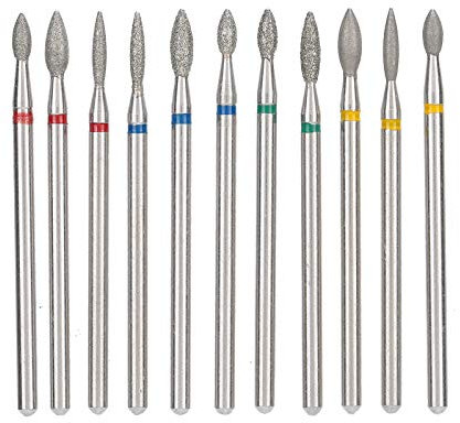 Nagelbohrer-Set, Professionelles Burrs-Diamant-Nagelhautentferner-Bit-Set, Elektrisches Maniküre-Nagelfeile-Bit für Acryl-Gel-Nägel, Nagelhaut-Maniküre