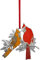 Zueyen 2023 Weihnachtsbaumschmuck aus massivem Zinn, Weihnachtsbaum Ornament, DIY Bastel Anhänger für Weihnachten, Festliche Party, Urlaubsdekoration (Vogel)