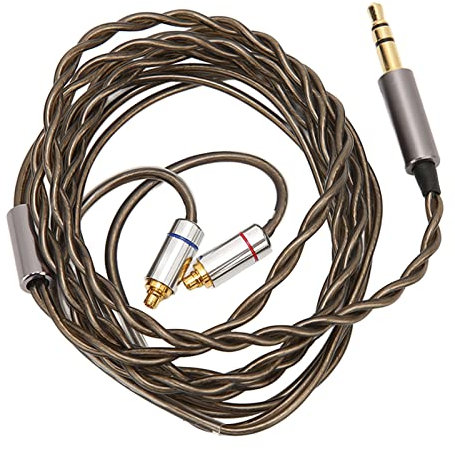 Cable para Auriculares MMCX de 1,2 M, MMCX Chapado en Oro a Cable de Repuesto para Auriculares de 3,5 Mm para Sennheiser IE300 IE600 IE900, para SE215 SE846, para UE900, para TK200, para UM PRO10 UM P