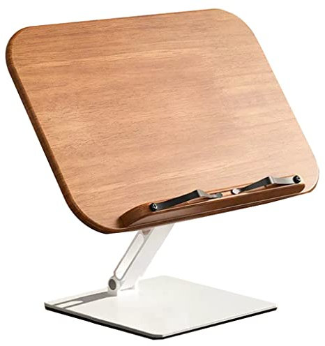 GIZNXBA Atril para Libros con Clips para Leer, Atril Estudio Plegable, Soporte De Ordenador Portátil Altura Ajustable, 180 ° De Rotación Soporte De Libros De Cocina para Escribir (Color : L)