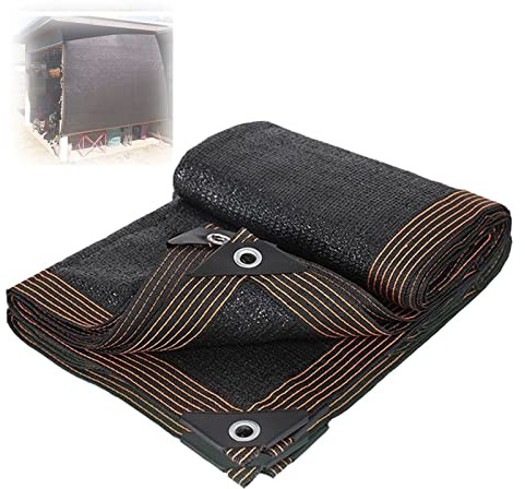 85% Filet d'ombrage, Voiles d'Ombrage pour Patio, 2x3m 3x4m 4x5m 6x6m 8x10m Tissu d'ombrage, Bâche en Maille pour Extérieur Serre Jardin Potager, Filet de Protection UV ( Color : Noir , Size : 6mx6m(1