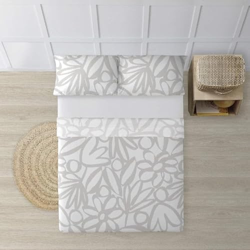Belum | Bettwäsche-Set für Betten mit 105 cm Breite besteht aus: Kissenbezug – Bettbezug 175 x 270 cm – Spannbettlaken 105 x 200 cm + 25 cm Faltenbalg | Stoff: 100% Bio-Baumwolle, 175 Fäden, Modell: