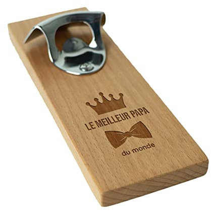 CADEAUX.COM - Decapsuleur Mural Biere - Décapsuleur Original - Ouvre-Bouteille Mural - Papa Royal - Cadeau Papa - Cadeau Fete des Peres - Cadeau Homme - Cadeau Anniversaire Homme