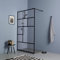 Kiamami Valentina Mur d'accès en Verre Transparent de 120 cm avec Cadre Noir