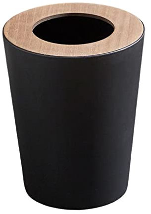 SM SunniMix Poubelle Poubelle Intérieur Conteneur à Ordures sans Couvercle Intérieur Extérieur Poubelle Conteneur à Ordures Poubelles pour Cuisine Salle de Bains, 9L Noir