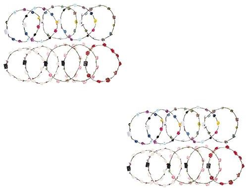 FOMIYES 20 Stk Leuchtendes Girlanden-stirnband Led-haarschmuck Kranz Stirnband Mit Licht Leuchtende Fee Blumenkranz Beleuchten Led Blumenstirnband Die Blumen Baby Plastik Spielzeug