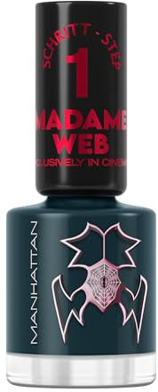 Manhattan SUPER GEL Nagellack Madame Web Beach House Blue, Gel Maniküre Effekt ganz ohne UV Licht – Nail Polish mit bis zu 14 Tagen Halt