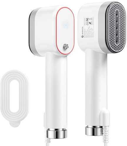 VASSON Steamer for Clothes, Handheld Clothes Steamer, 1000W Portable Fabric Steamer, 15 Seconds Ultra-Fast Heat, Ceramic Heating Steamer, for Home Use and Travel