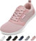 LENUVER Barfußschuhe Damen Sommer Barfussschuhe Herren Traillaufschuhe Atmungsaktiv Straßenlaufschuhe Leichte Fitnessschuhe Schnell Trocknend Sneaker (Rosa, 37EU)