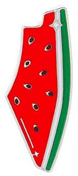 Niedliche Wassermelonen-Brosche, Emaille, geometrisch, Cartoon, Obst, Wassermelone, Tasche, Geschenk, personalisierte Schmuckdekoration