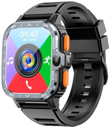 KS-01 4G LTE Android 8.1 Smart Watch GPS 64G ROM HD Dual Camera SIM Card Bluetooth WIFI Sport Tracking Smartwatch (nero)