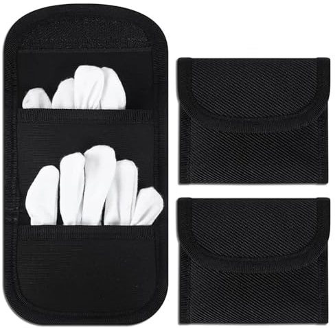 Gexgune 2Pcs Duty Belt Gloves Pouch Latex Disposable Glove Holder Carrier Double Glove Pocket Nylon Bag Black Gloves Holder 2-2.25 Belt