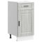vidaXL Porto grey sonoma kitchen base cabinet - Engineered wood cabinet with ample storage, adjustable feet, and easy maintenance