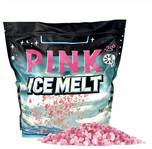 Ice and Snow Melt 3,6 kg Beutel CMA Gemischtes Magnesiumchlorid Eisschmelzer Effektive Schnee- und Eisentfernung effektiv unter Null Grad (Rosa)
