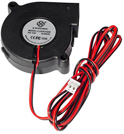 YIWEOG 5015 Brushless Cooling Blower Fan DC 12V 0.19A Turbo Small Fan Ultra-Quiet Oil Bearing 6500RPM Size 50 * 50 * 15mm for DIY 3D Printer