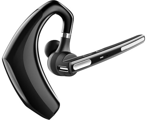 Kelazola Bluetooth Headset V5.1,Wireless Bluetooth Earpiece with CVC8.0 Dual Mic Noise Cancelling,500mAh Battery for 110H Work Time,Handsfree Earphones for Cell Phones/PC for Business Office/Driving