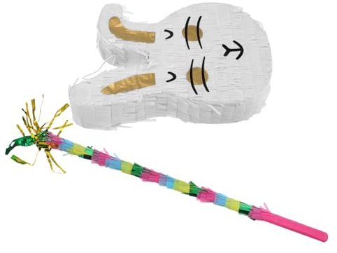 HAWILLOSCH 1satz Osterhasen Piñata Niedliche Hasen-kopf Piñata Mit Stock Und Tassel Für Frühlingsfeiern Ostern Dekoration Spaß Für Ganze Familie Für Partys Und Feiertage