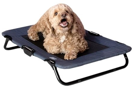 Lifestyle Pet Cot Elevated Bed, No Assembly Required, Premium Tear Resistant Cooling Mesh, Indoor & Outdoor, Lightweight & Portable, 3 Models, 2 Colors