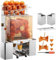 FKINGLRK Commercial Orange Juicer Machine 120W Automatic Juice Extractor with Pull-Out Filter Box PC Cover 2 Peel Collecting Buckets Stainless Steel Squeezer for 20 Oranges Per Minute