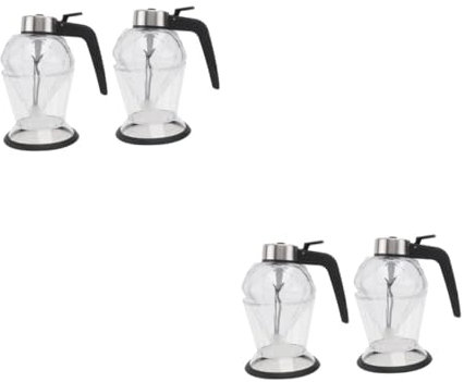 TOPBATHY 2 Sätze Öler Aus Glas Ölbehälter Oil Container Glasflasche Für Saucen Bierzapfanlage Soja Flasche Zur Aufbewahrung Von Gewürzen Gewürzflasche Edelstahl 304 Transparent 2 Stück * 2