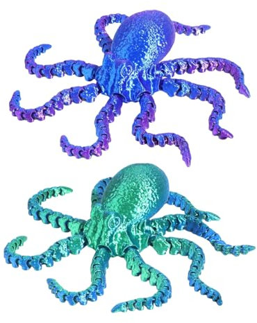 RELKLYU 2 Stücke Oktopus -Ornamente, Kreative Ornamente, Lustige Ornamente, Wohndekorationen, Tiermodelle.