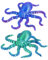 RELKLYU 2 Stücke Oktopus -Ornamente, Kreative Ornamente, Lustige Ornamente, Wohndekorationen, Tiermodelle.