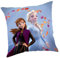 Disney Die Eiskönigin Kissen Anna und ELSA 40cm x 40cm, Vorder- und Rückseite, Dekokissen Kuschelkissen Wendekissen Kinderkissen Schmusekissen Kopfkissen (Blau)