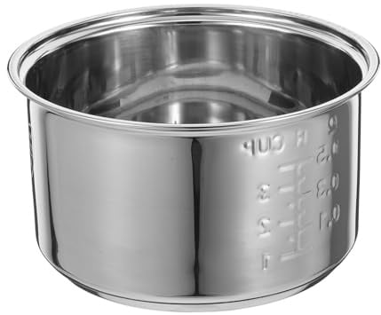 Reiskocher Ersatztopf 1,6 L aus Edelstahl für Universelle Nutzung | Leichte Reinigung, Effiziente Wärmeverteilung, Vielseitiges Kochen, Silber, Zubehör für Reiskocher