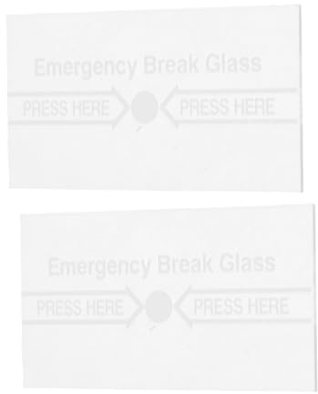 2 Stück Glasbruchschalter Abdeckung aus Glas für Brandmeldeanlage | Hitzebeständig, für Verschiedene Szenarien und Notfallsituationen, Einfache Installation