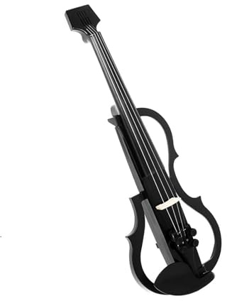 Professionelle Violinen 4/4 Silent Electric Violin Professional Carbon Fiber Black Schulterstütze Mit Kopfhörer