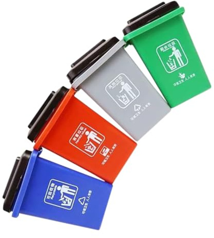 ZUNOXAZ Garbage Classification Mini Trash Can Truck with Bins for S Educational Sorting Play Safe Plastic Material for Early Environmental Awareness and Healthy Habits
