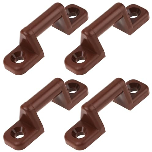 LT Easiyl 4Pcs Leisure Battery Strap Holder 39mm Hole Centres for Caravan Motorhome Boat, Brown