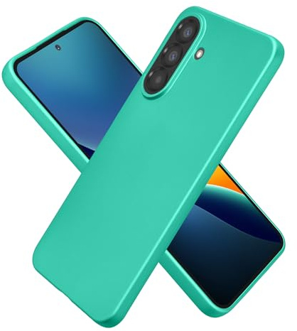kwmobile Handyhülle für Samsung Galaxy A37 5G Hülle - Silikon Case metallisch schimmernd - Schutzhülle Cover - Metallic Dunkelgrün