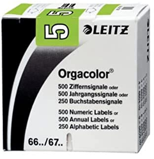 Leitz 66051000 Orgacolor Ziffernsignal 5, 500 Stück, grün