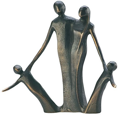 Unbekannt Due Picco Lini Escultura de Bronce Altura 13 cm