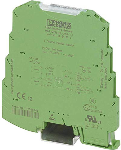 Phoenix Contact Serie MINI MCR Signalwandler 18V, Strom 0 → 20 mA EIN/Strom 0 → 20 mA AUS DIN-Hutschiene, ATEX