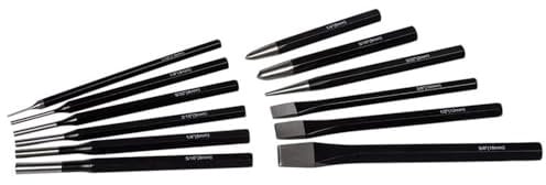 Roughneck ROU31180 Chrome Vanadium Assorted Punch and Chisel Set 12 Piece
