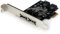 StarTech.com Tarjeta Adaptadora Controladora PCI Express PCIe 2 Puertos eSATA Externos 2 Puertos SATA Internos - SATA III - 6Gbps