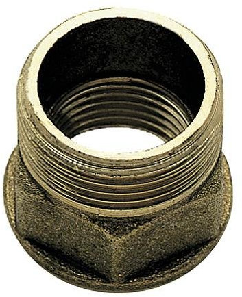 Raccord Mamelon laiton brut mâle femelle - réduit cote femelle - 243 g-Femelle 26/34-Mâle 40/49-Brut