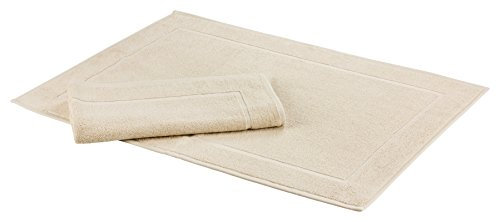 Floringo 2er Set Badvorleger - Badematte Sprint - Duschvorleger ca. 650 g/m² - ca. 50x70 cm - Sand