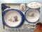 MUNDIBEBE Plato Termo Azul Mago - Set de Mesa - 6 Piezas - Plato Termo con Ventosa, Vaso, Bol, Cuchara y Tenedor - Azul, Dibujos Animados, Redondo
