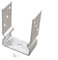 B2 Pfostenträger U-Form zum Aufschrauben mit Sicke verzinkt 121x150 mm