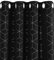 Deconovo Cortinas Infantiles Opacas de Salón Dormitorio Diseño de Rombo Plata con Ojales 2 Paneles 132 x 229 cm Negro