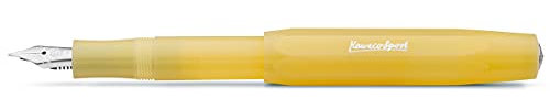 Kaweco FROSTED SPORT Fountain Pen Sweet Banana I Premium Fountain Pen for Ink Cartridges I Exclusive Fountain Pen 13 cm I Nib: EF (Extra Fine)