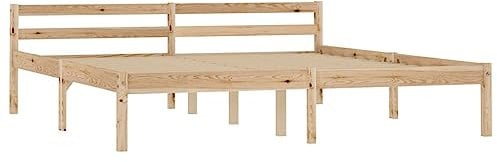 vidaXL Kiefernholz Massiv Bettgestell Holzbett Doppelbett Futonbett Massivholz Bett Bettrahmen Lattenrost Schlafzimmerbett 180x200cm