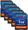AlphX 1gb SD Secure Digital Memory Cards, Pack of 5 - Compatible with All Digital Cameras