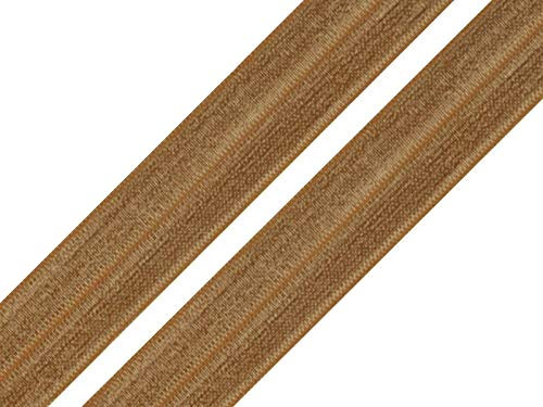 maDDma 1m Falzgummi 20mm Faltgummi elastisches Einfassband Schrägband Saumband Farbwahl, Farbe:senfbraun